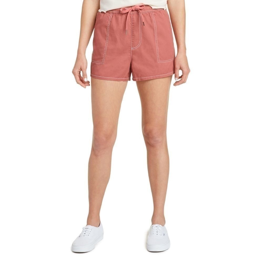 DICKIES - Contrast Stitch Drawstring Pull On Shorts -Terracotta